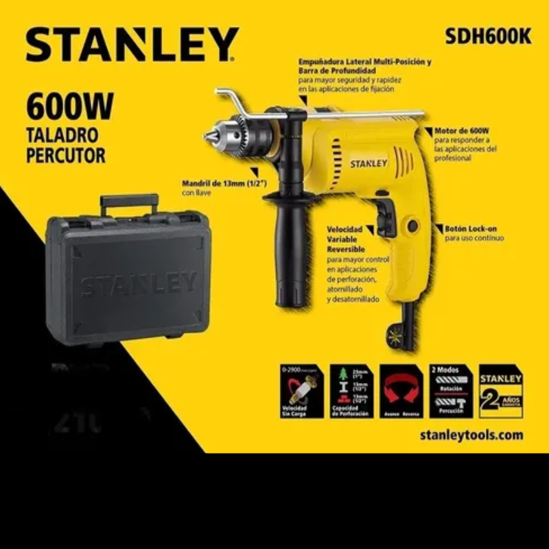 Taladro Percutor 13mm 600w+ Maletin Sdh600k - Stanley - Image 11