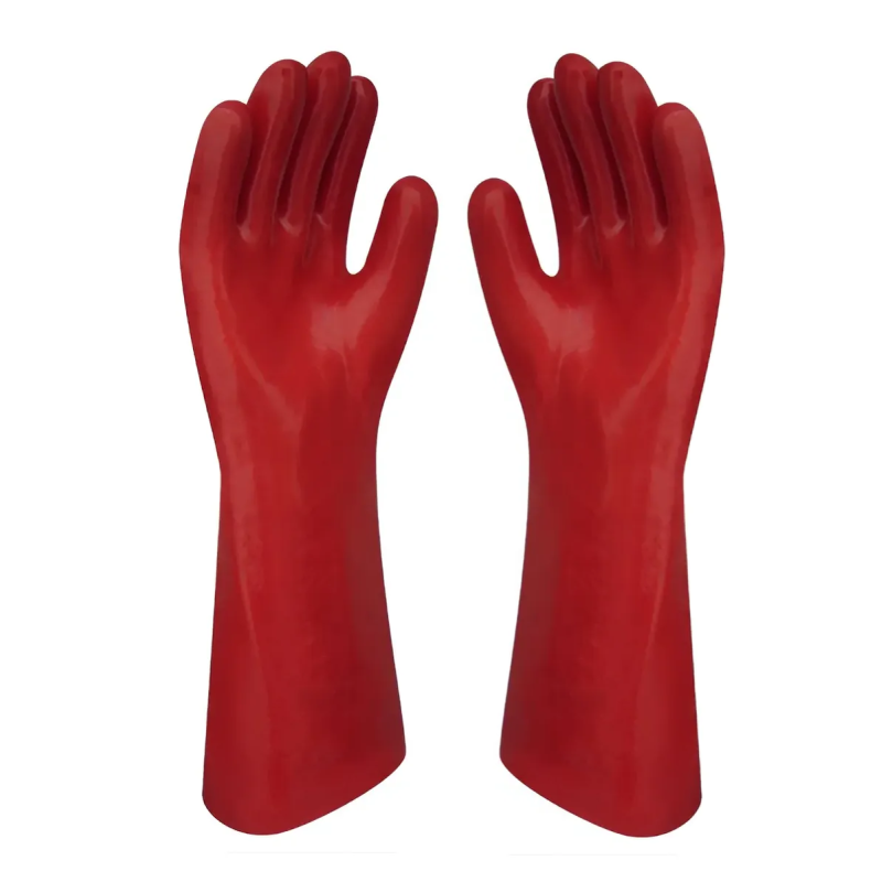 Guante PVC Rojo Semi Pesado 40 CM 2908 - Duty - Image 2