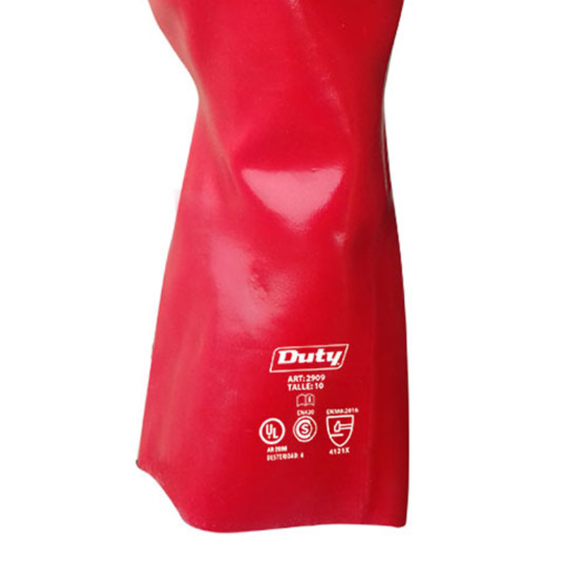 Guante PVC Rojo Semi Pesado 40 CM 2908 - Duty - Image 4